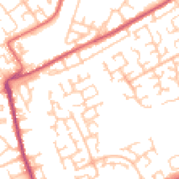 Daytime road noise heatmap for NE24 3XS