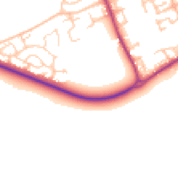 Daytime road noise heatmap for NE24 4EX