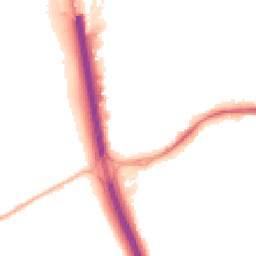 Night-time road noise heatmap for NE24 4JA