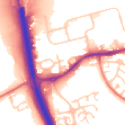 Daytime road noise heatmap for NE24 4JL