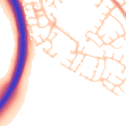 Daytime road noise heatmap for NE24 4LA