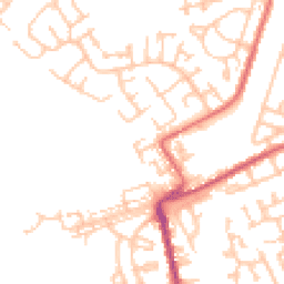 Daytime road noise heatmap for NE24 4NL