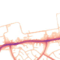 Daytime road noise heatmap for NE24 4RS