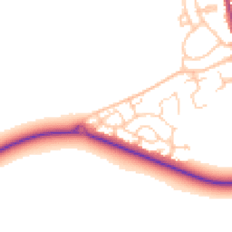 Daytime road noise heatmap for NE24 4TX