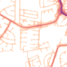 Daytime road noise heatmap for NE24 5DP