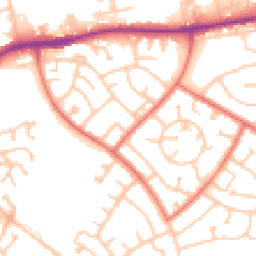 Daytime road noise heatmap for NE24 5LA