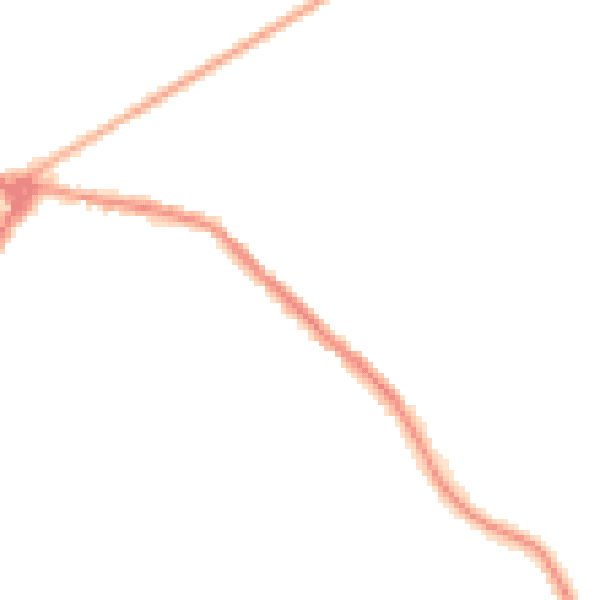 Night-time road noise heatmap for NE25 0AY