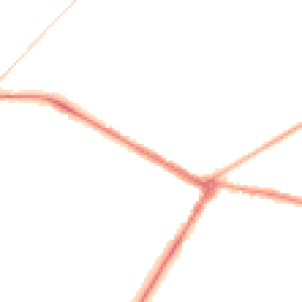 Night-time road noise heatmap for NE25 0DL