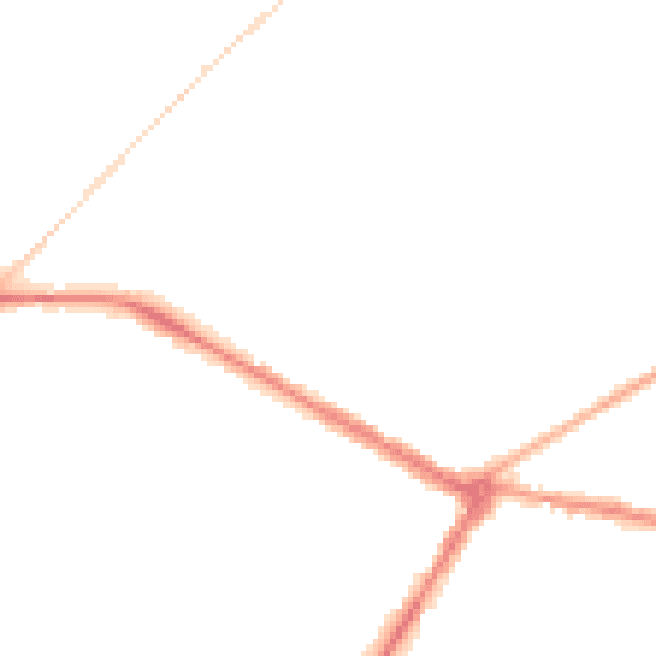 Night-time road noise heatmap for NE25 0EY