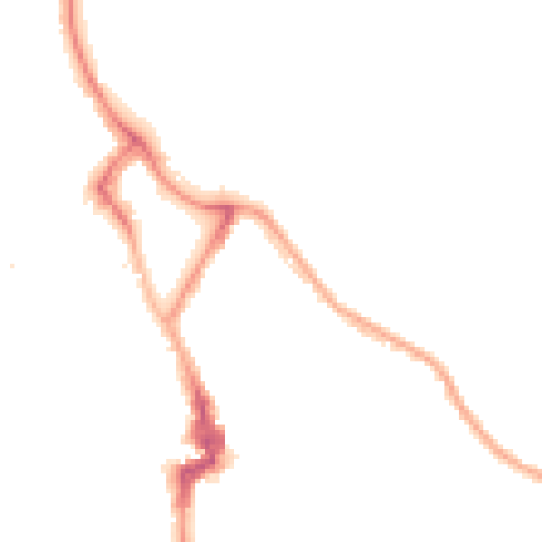 Night-time road noise heatmap for NE26 1AG