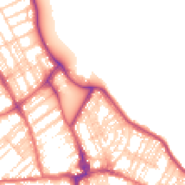 Daytime road noise heatmap for NE26 1BN