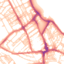 Daytime road noise heatmap for NE26 1EE