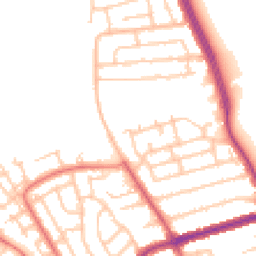 Daytime road noise heatmap for NE26 1JA