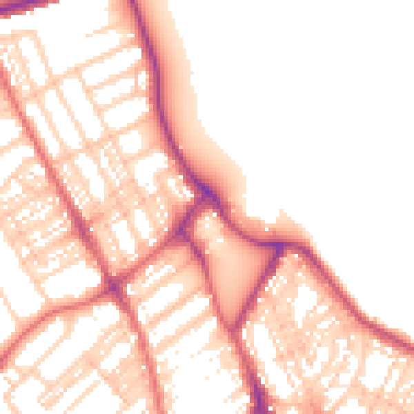 Daytime road noise heatmap for NE26 1LX