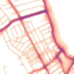 Daytime road noise heatmap for NE26 1QH