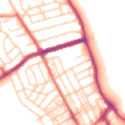 Daytime road noise heatmap for NE26 1SE