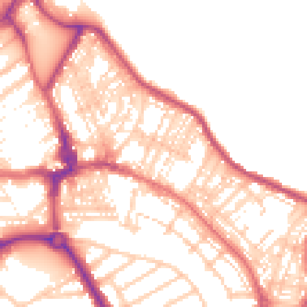 Daytime road noise heatmap for NE26 2BP