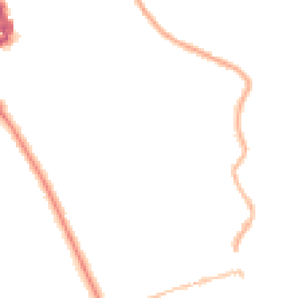 Night-time road noise heatmap for NE26 2ED
