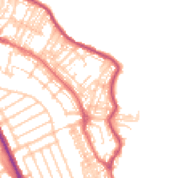 Daytime road noise heatmap for NE26 2NR