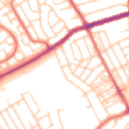 Daytime road noise heatmap for NE26 3AL