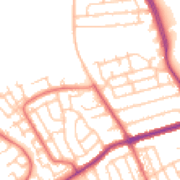 Daytime road noise heatmap for NE26 3BL