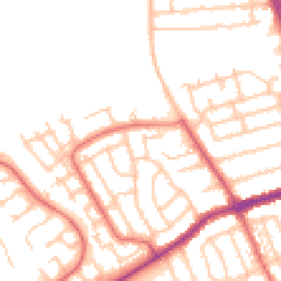 Daytime road noise heatmap for NE26 3EG