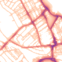Daytime road noise heatmap for NE26 3PJ
