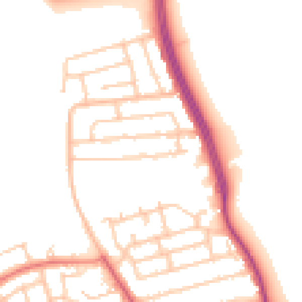 Daytime road noise heatmap for NE26 4AB