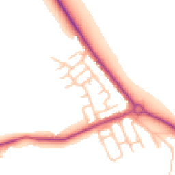 Daytime road noise heatmap for NE26 4AW