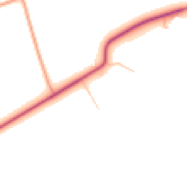 Daytime road noise heatmap for NE26 4QT