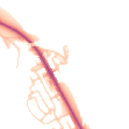 Daytime road noise heatmap for NE26 4QY