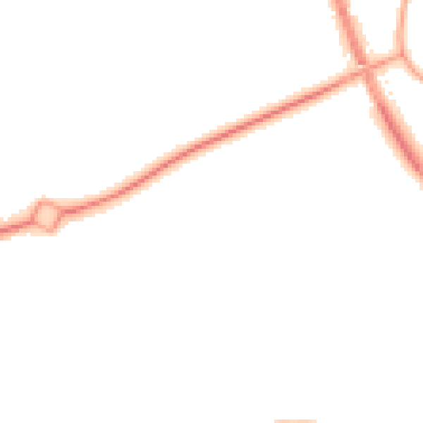 Night-time road noise heatmap for NE27 0BQ