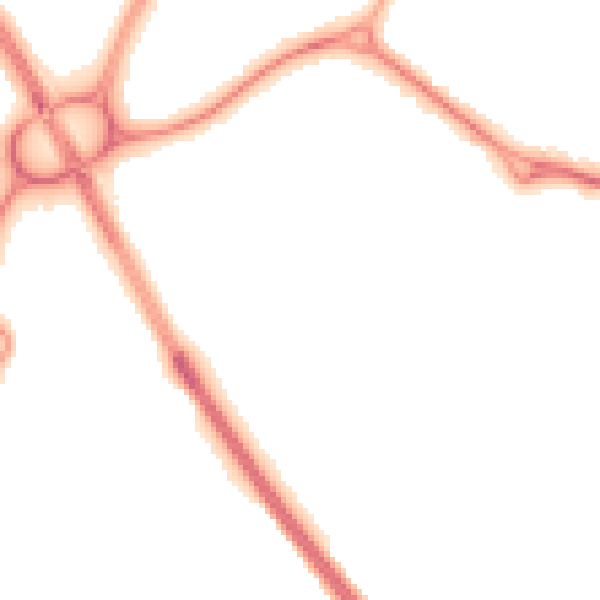 Night-time road noise heatmap for NE27 0DY