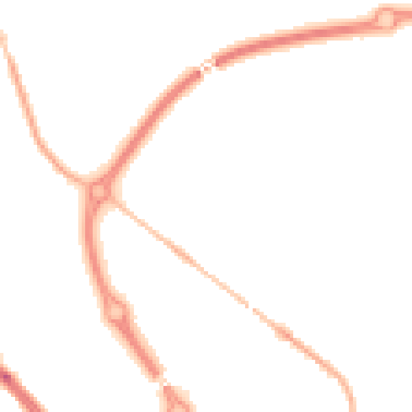 Night-time road noise heatmap for NE27 0SB