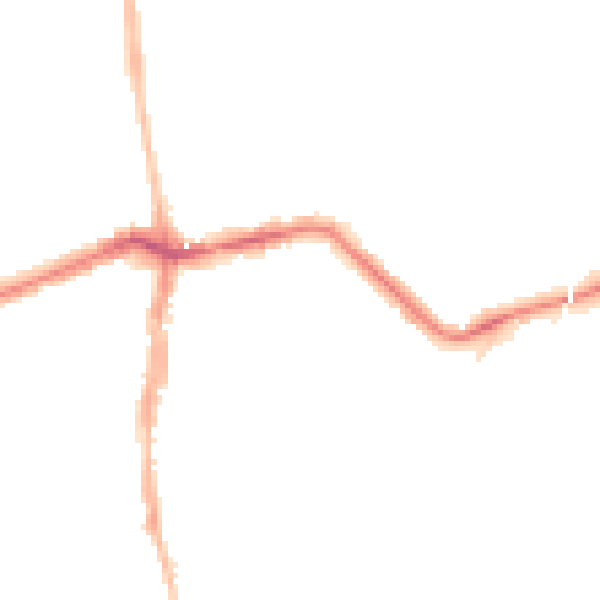 Night-time road noise heatmap for NE3 1AH