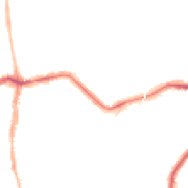 Night-time road noise heatmap for NE3 1AN