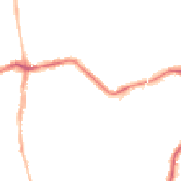 Night-time road noise heatmap for NE3 1AP