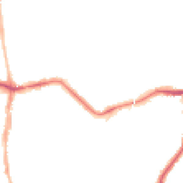 Night-time road noise heatmap for NE3 1AR