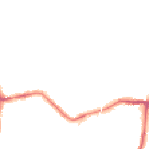 Night-time road noise heatmap for NE3 1AU