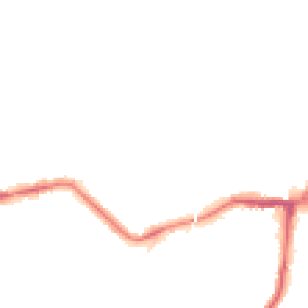 Night-time road noise heatmap for NE3 1AY
