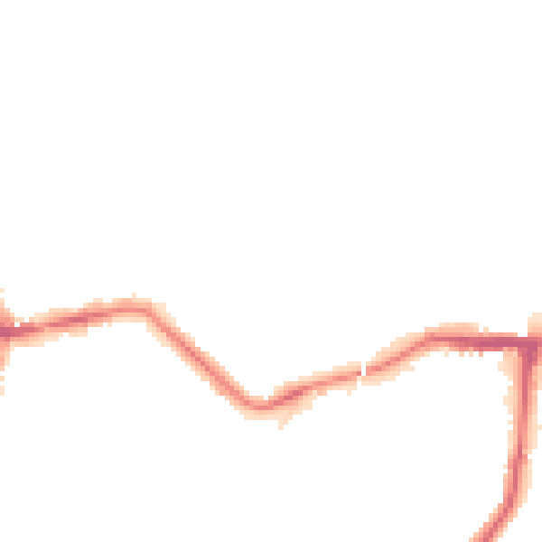 Night-time road noise heatmap for NE3 1BA