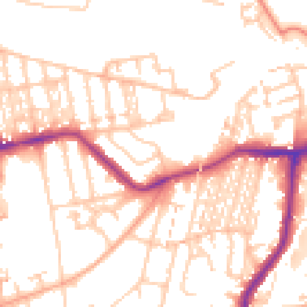 Daytime road noise heatmap for NE3 1BJ