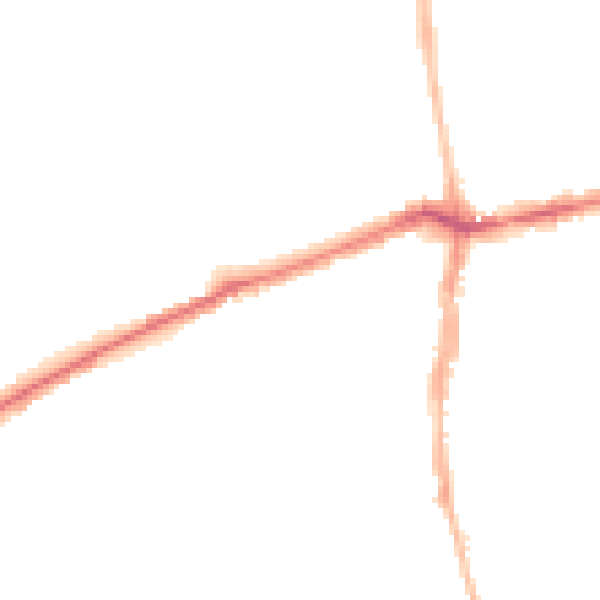Night-time road noise heatmap for NE3 1DE