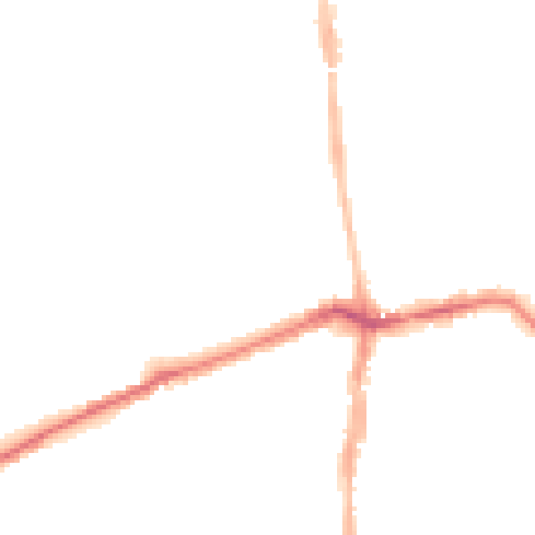 Night-time road noise heatmap for NE3 1DS