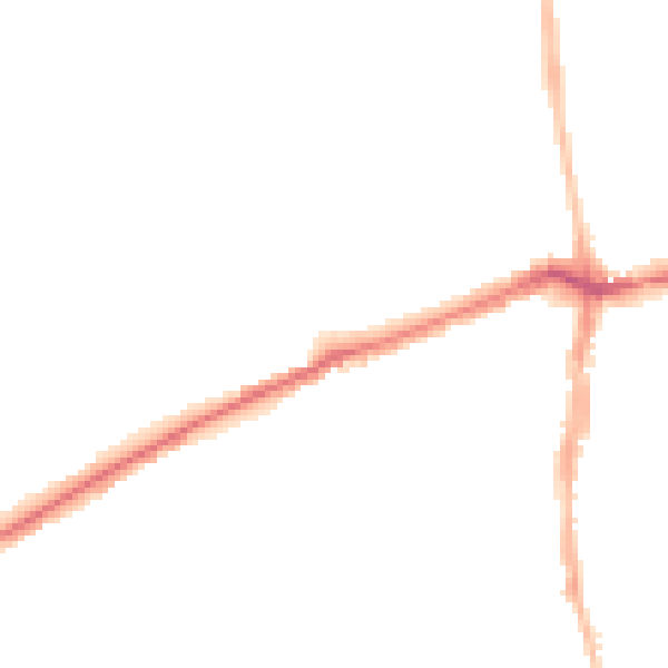 Night-time road noise heatmap for NE3 1DY