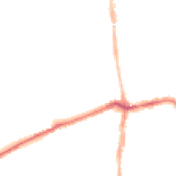 Night-time road noise heatmap for NE3 1ED