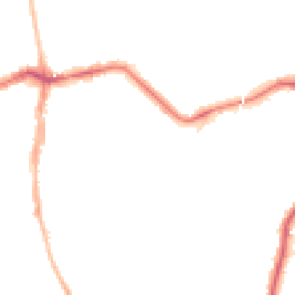 Night-time road noise heatmap for NE3 1EF
