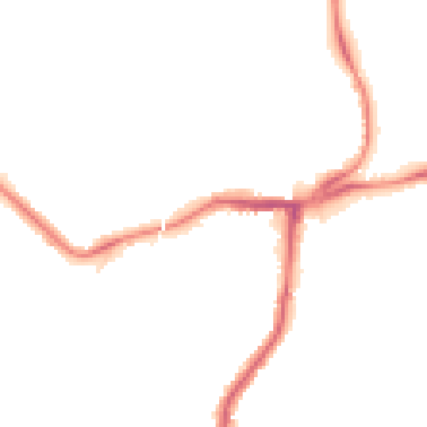 Night-time road noise heatmap for NE3 1PP