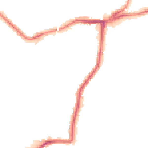 Night-time road noise heatmap for NE3 1PU