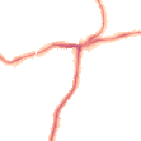 Night-time road noise heatmap for NE3 1QY